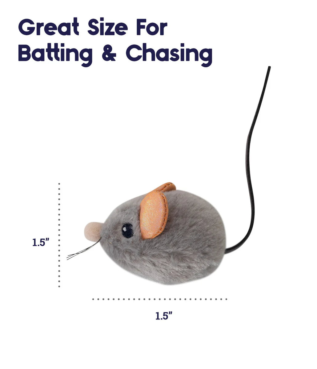 Catstages Squeak Squeak Mouse Grey Cat Toy