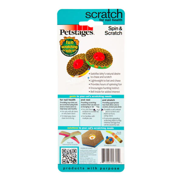 Catstages Spin & Scratch Cat Toys 2pc